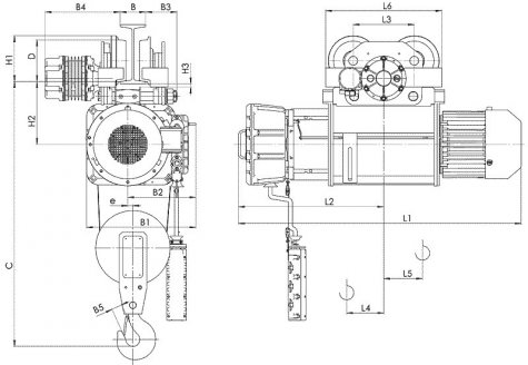 Таль электрическая передвижная типа ВТ10 взрывобезопасного исполнения (ВБИ) IIB T4, IIC Т5 , г/п 1т