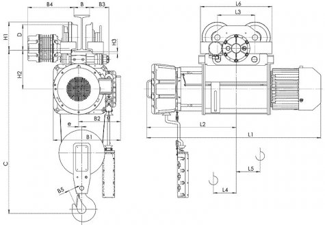 Таль электрическая передвижная типа ВТ10 взрывобезопасного исполнения (ВБИ) IIB T4, IIC Т5 , г/п 3,2т